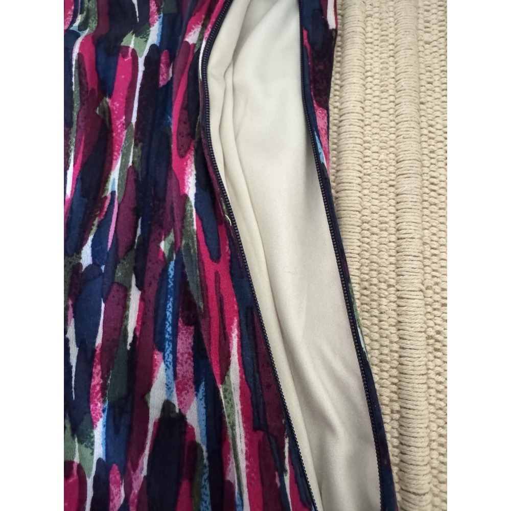 Boden Abstract Print Shift Lined Dress Size 6R - Picture 9 of 12